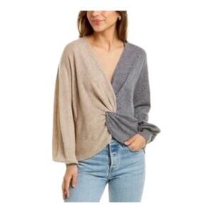 Cinq a Sept Esme Cashmere Sweater Oatmeal/Heather Grey XS
